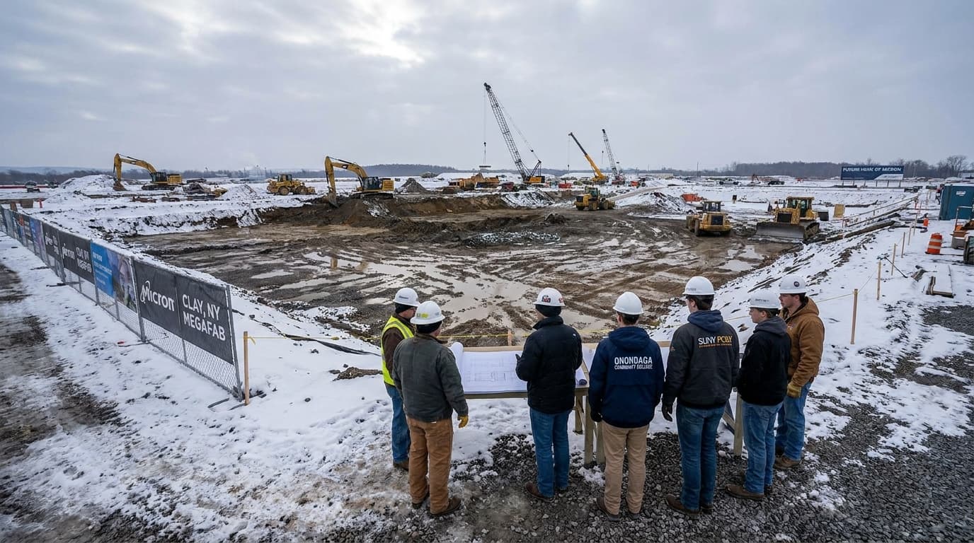 Micron Breaks Ground on Clay, NY Megafab — and the Onondaga Workforce Pipeline Is Counting Graduates in Dozens